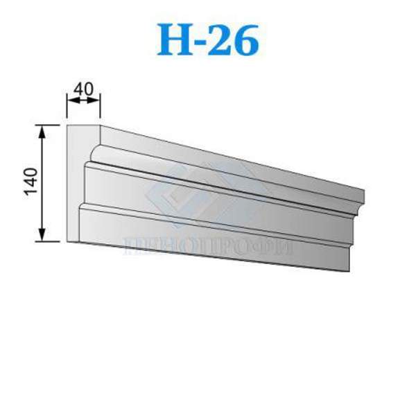 Фасадные Наличники из пенопласта (пенополистирола) ПСБ-С-35, Н-26