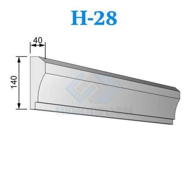 Фасадные Наличники из пенопласта (пенополистирола) ПСБ-С-35, Н-28