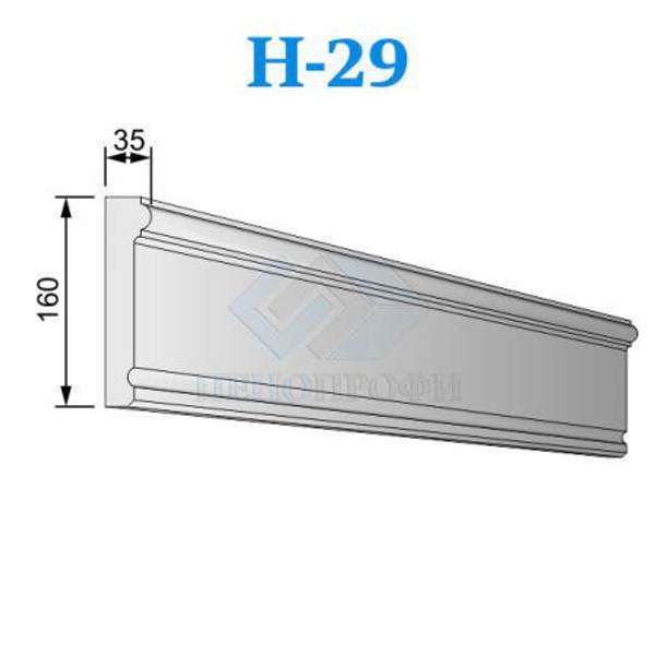 Фасадные Наличники из пенопласта (пенополистирола) ПСБ-С-35, Н-29