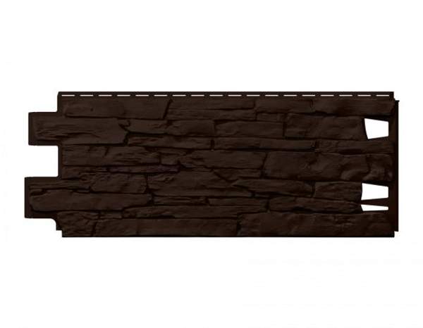 Фасадные панели Оптима камень (темно-коричневый)