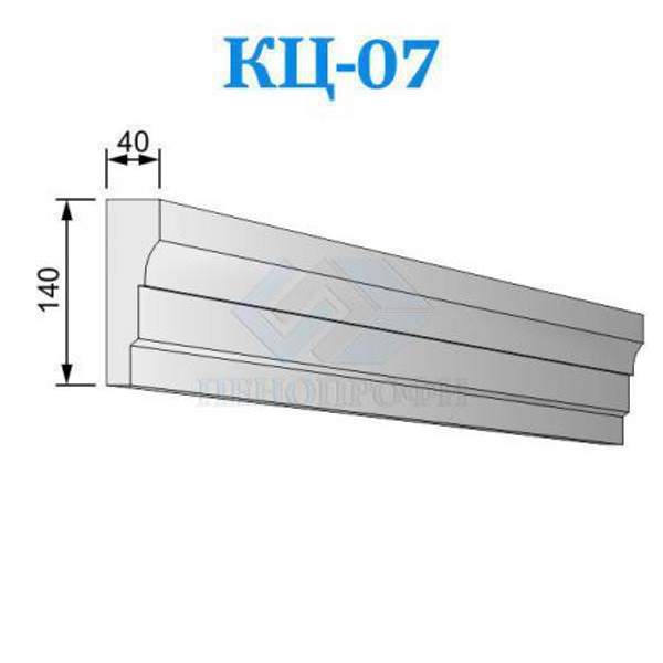Фасадные цокольные карнизы из пенопласта (пенополистирола) ПСБ-С-35, КЦ-07