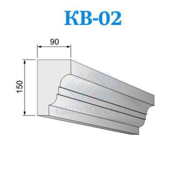Фасадные венчающие карнизы из пенопласта (пенополистирола) КВ-02, ПСБ-С-35