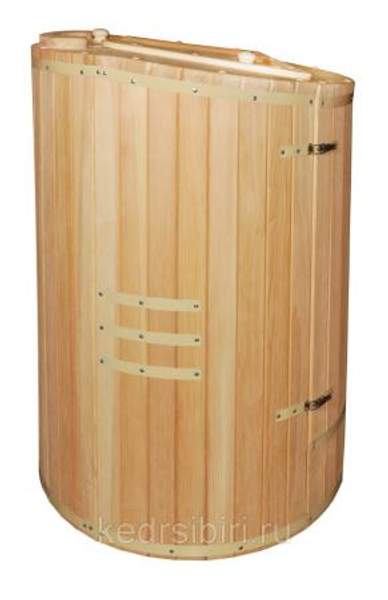 Фитобочка "Овальная" со скосом, клепка 40 мм (кедровая бочка)