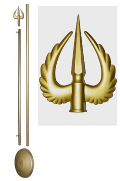 Флагшток кабинетный, металл, позолота