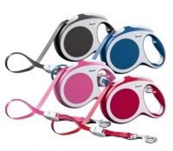 Flexi VARIO Large ременной поводок (длиной 5 м.) для крупных собак розовый арт. 279.591