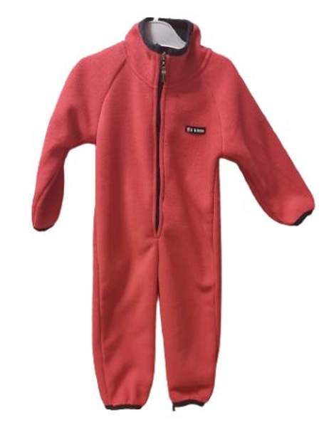 Флисовый комбинезон детский красный (размеры 104,110,116,122)