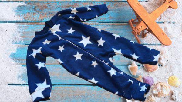 Флисовый комбинезон детский "звезды" (размеры 80,86,92,98)