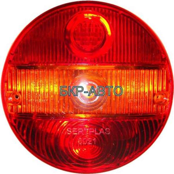 Фонарь задний прицепа круглый 3 секции с проводом