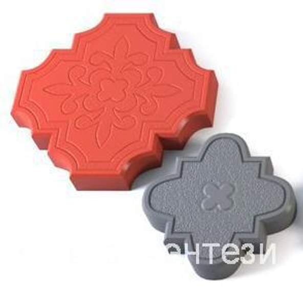 Форма для тротуарной плитки Клевер краковский малый (22х22х3 см.)