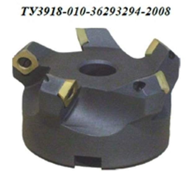 Фрезы торцевые насадные с увеличенными положительными углами. Угол в плане 45