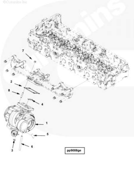 Гайка крепления турбины Cummins 3818824