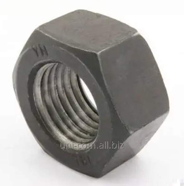 Гайка шестигранная М16 ГОСТ 5915-5927 без покрытия стандартный шаг резьбы класс прочности 5.0 ММК-Метиз