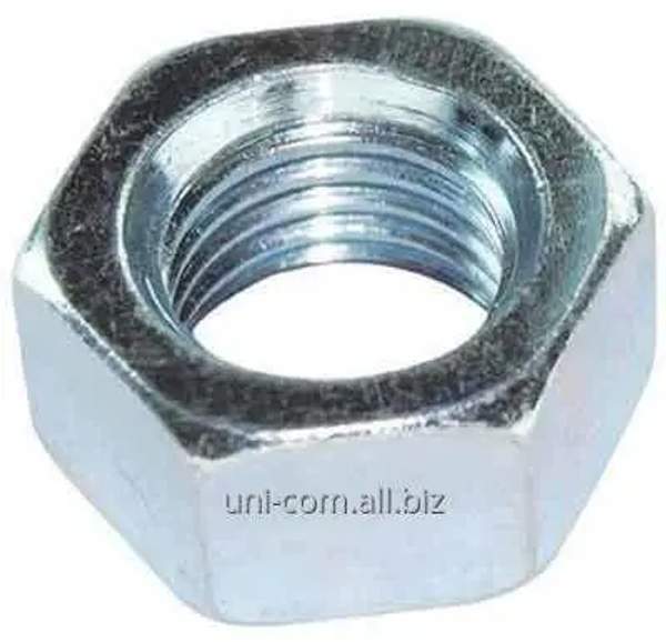 Гайка шестигранная М20 DIN 934 оцинкованная аналог ГОСТ 5915-5927 стандартный шаг резьбы класс прочности 5.0 Крепёж СК