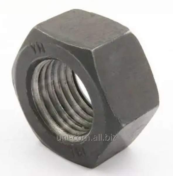 Гайка шестигранная М20 ГОСТ 5915-5927 без покрытия стандартный шаг резьбы класс прочности 5.0 ММК-Метиз