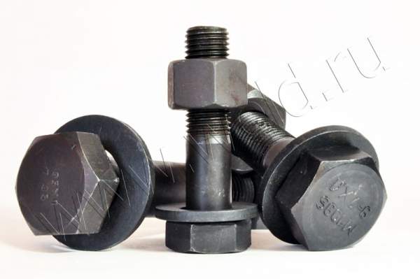 Гайка высокопрочная шестигранная М20 с увеличенным размером под ключ для металлических конструкций ГОСТ Р 52645-2006, класс прочности 10,0 сталь 40Х.