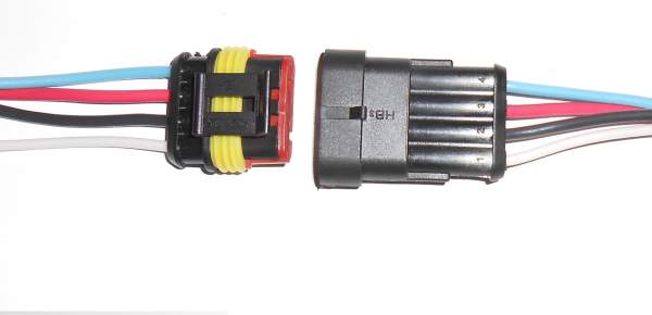 Герметичный разъём 4-х контактный с проводом