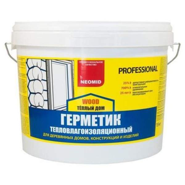 Герметик для стыков срубов Неомид WOOD Professional - 3 кг