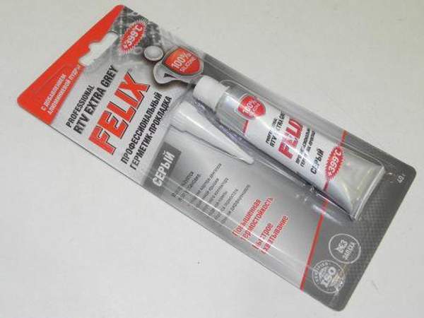Герметик FELIX для прокладок силиконовый серый 100г