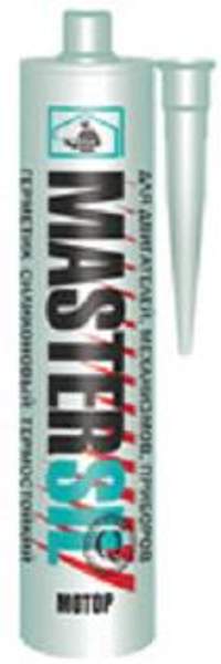 Герметик Mastersil термостойкий силиконовый МОТОР красный (310 мл)