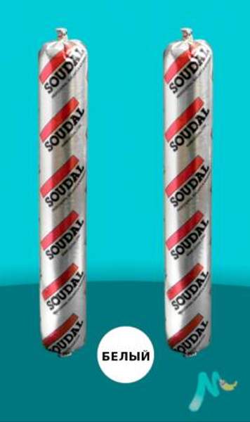 Герметик силиконовый Silirub 2F SOUDAL нейтральный (Цвет:белый, Фасовка:Файл-пакет)