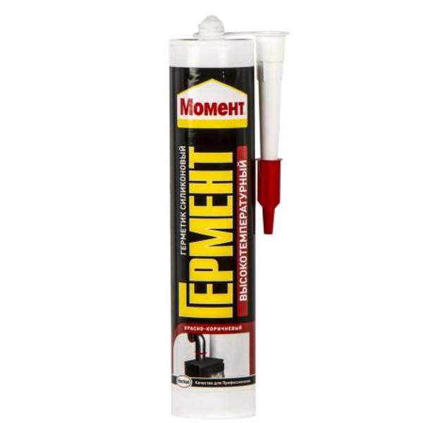 Герметик силиконовый высокотемпературный красно-коричневый "МОМЕНТ ГЕРМЕНТ" 300 мл.