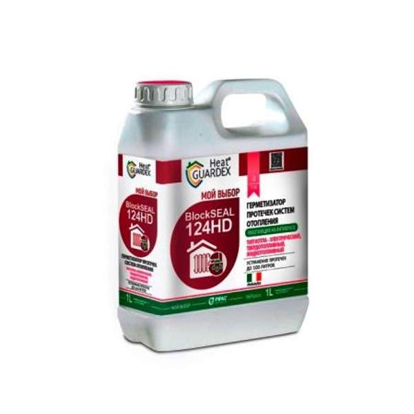 Герметик жидкий для системы отопления HEATGUARDEX BLOCKSEAL 124 HD для твердо/жидкотопливных и электрических котлов 1 л.