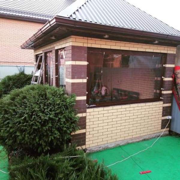Гибкие окна для беседки