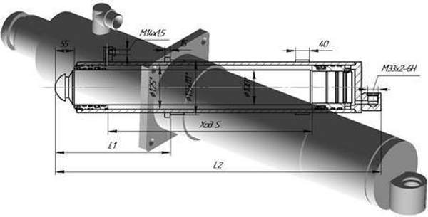 Гидроопора (под ввертной гидрозамок) КС-55713-2.31.200-2-02
