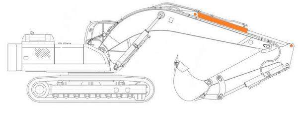 Гидроцилиндр рукояти HYUNDAI R450LC-7 (125*185)