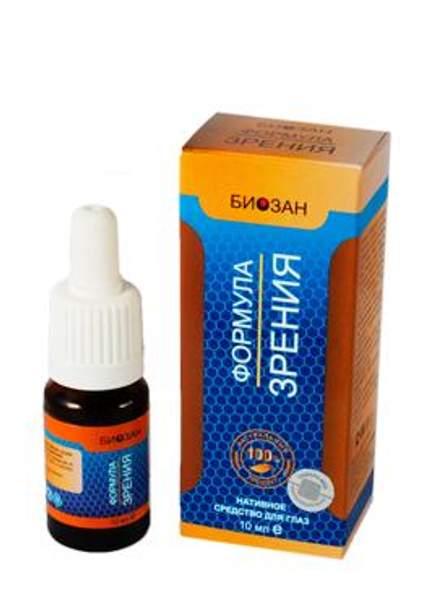Глазные капли Биозан Формула Зрения - катаракта, глаукома и др.заболевания