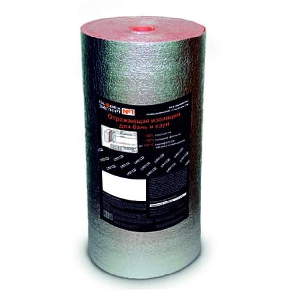 GLOBEX Отражающая изоляция для бань и саун НПП-К-ЛФ10*1000мм*15м Оранжевая GLOBEX ЭКСПЕРТ