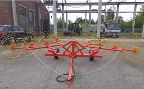 Грабли ворошилки ГВВ - 8 колёс прицепные