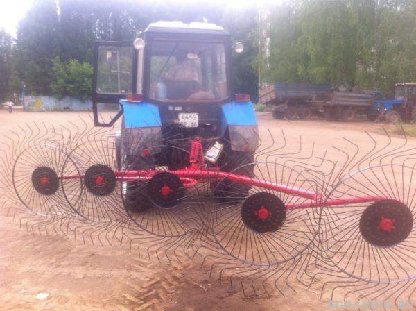 Грабли-ворошилки Навесные, 3,7 метра, 5-ти колесные