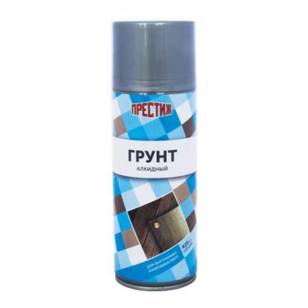 Грунт алкидный аэрозольный белый для внутренних и наружных работ "ПРЕСТИЖ" 425 мл.