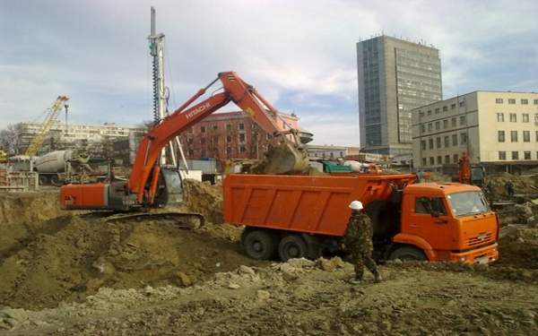 Грунт планировочный Калужское шоссе.