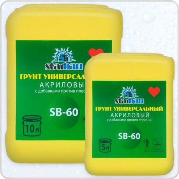 Грунтовка универсальная StarBau SB 60 (с добавками против плесени) 5л