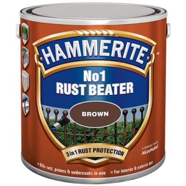 HAMMERITE RUST BEATER ГРУНТ АНТИКОРРОЗИЙНЫЙ КОРИЧНЕВЫЙ ДЛЯ ЧЕРНЫХ МЕТАЛЛОВ