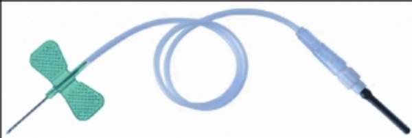 Игла-бабочка с гибким катетером и люер-адаптером