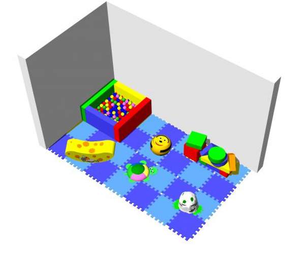 Игровая мягкая комната - Детский мир 10м2