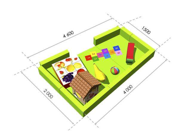 Игровая зона с мягкими бортиками