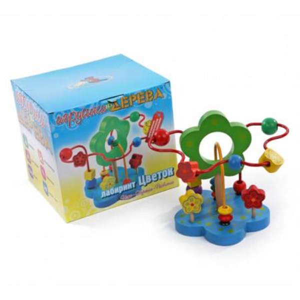 Игрушки из дерева лабиринт Цветок МДИ