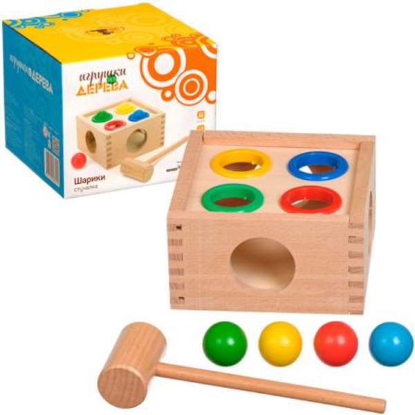 Игрушки из дерева Стучалка Шарики МДИ