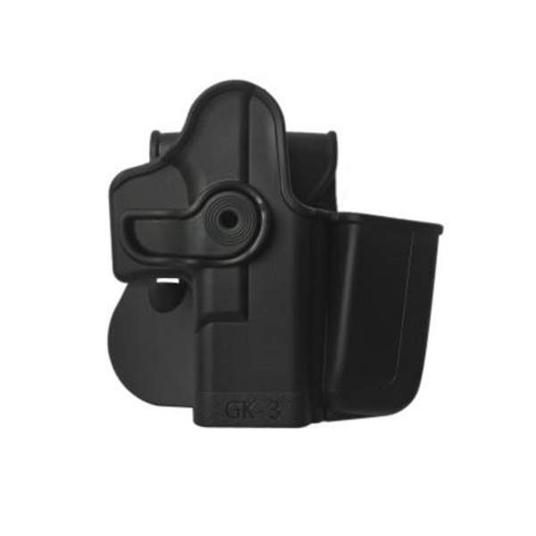 Imi Plastic Holster With Pouch Glock 17 Black