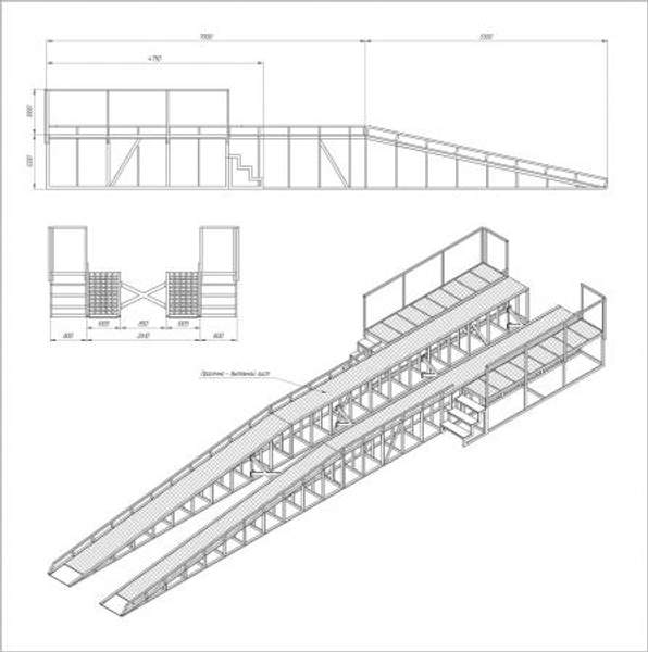 Изготовление автомобильных эстакад для ремонта