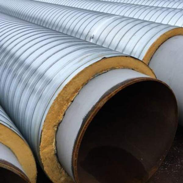 Изоляция трубы ППУ оцинкованная оболочка на трубу 426х7 мм, оболочка 560 мм