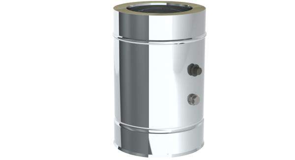 Jeremias Труба 330 мм с двумя измерительными штуцерами 1/2, диаметр, мм-130