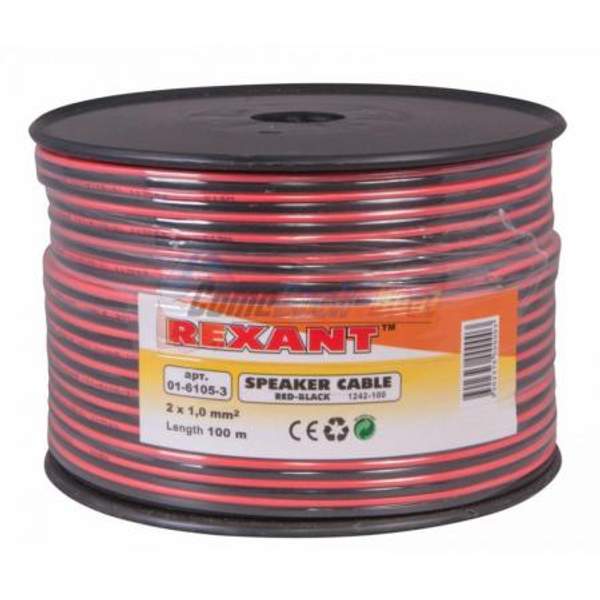 Кабель акустический 2х1.00 мм? (красно-черный) Rexant