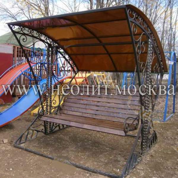 Качели кованные с лавкой СКК-011