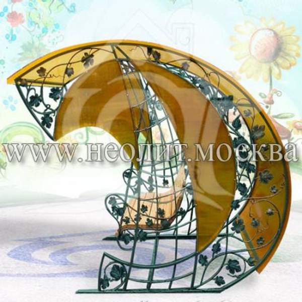 Качели кованные с навесом СКК-015