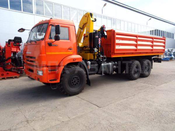 Камаз 43118 самосвал с кму манипулятором